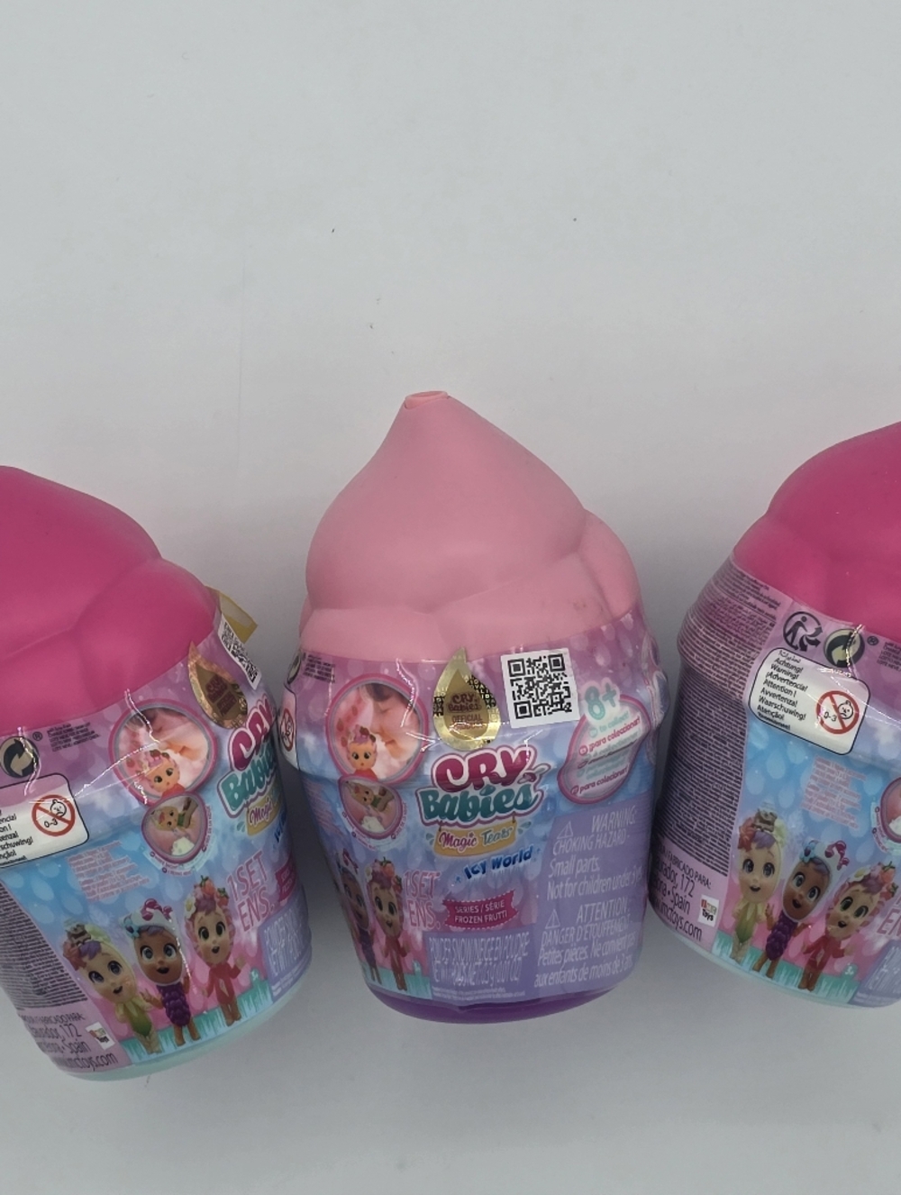 3 Cry Babies Magic Tears Icy World Frozen Frutti Doll Series